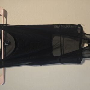 Forever 21 Black Mesh Tank Top